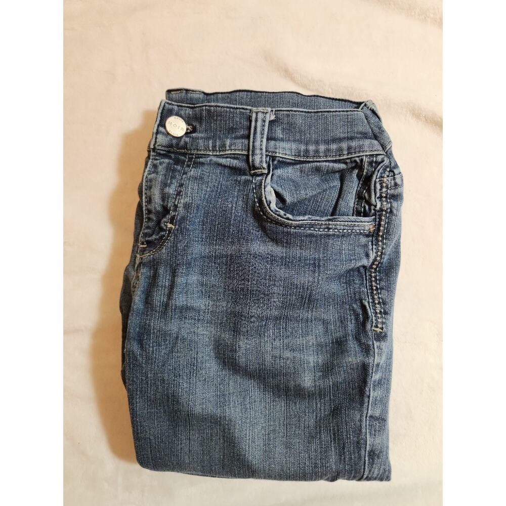 White House Black Market Noir Jeans Womens 6 Blue Tapered Y2k Low Rise